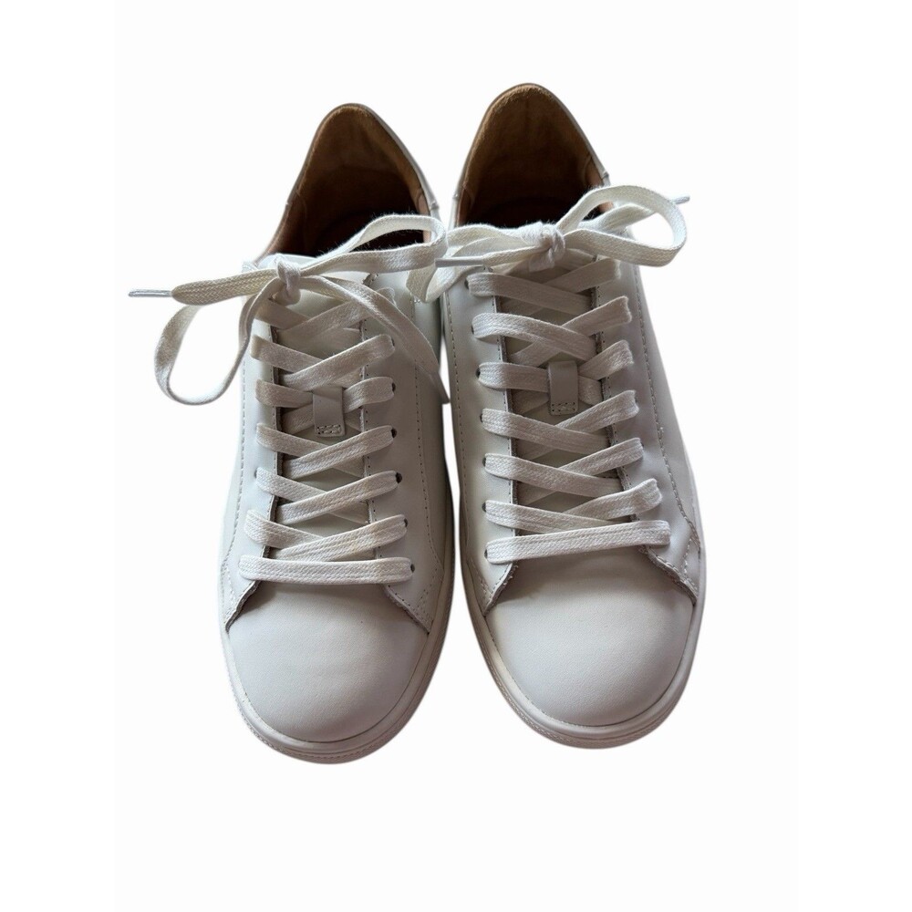 NEW Quince Women's 7.5 100% Leather White Everyday Sneakers Shoes - Picture 4 of 12